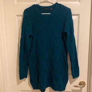 Teal sweater dress